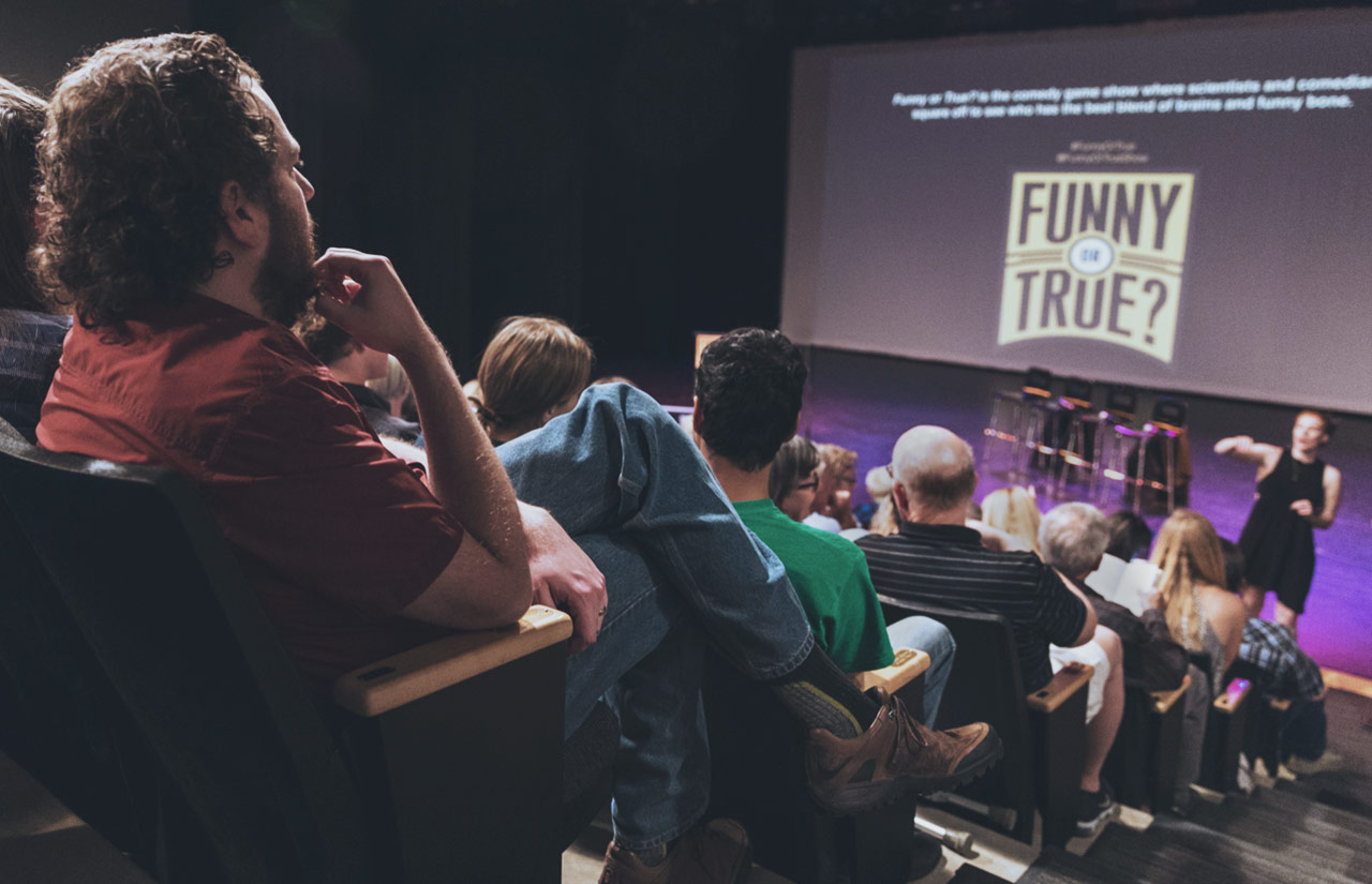 Audience interaction at a live game show Poll Everywhere