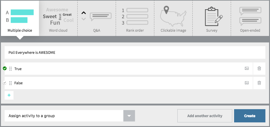 Create an activity | Poll Everywhere